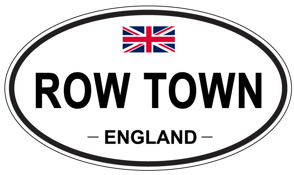 ROW TOWN, England - Oval Magnet