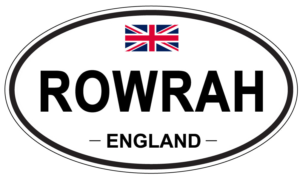 ROWRAH, England - Oval Magnet