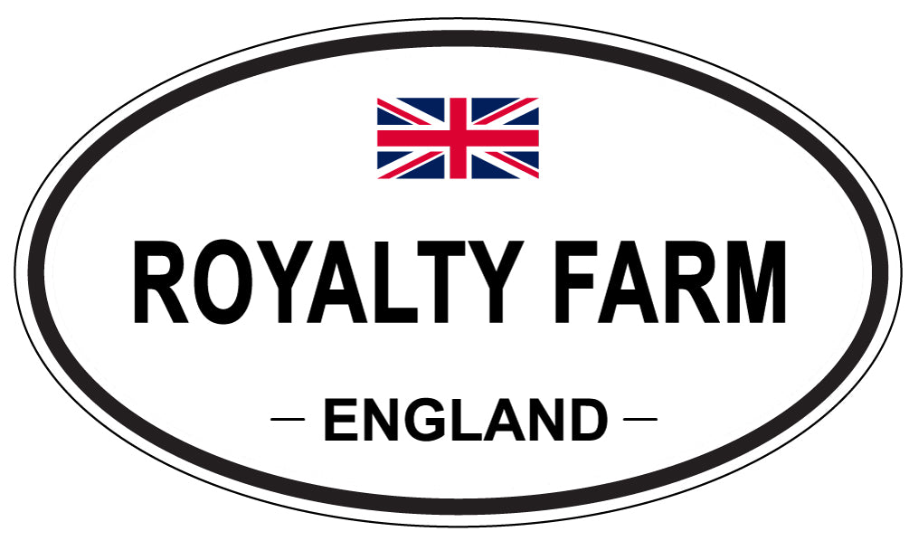 ROYALTY FARM, England - Oval Magnet