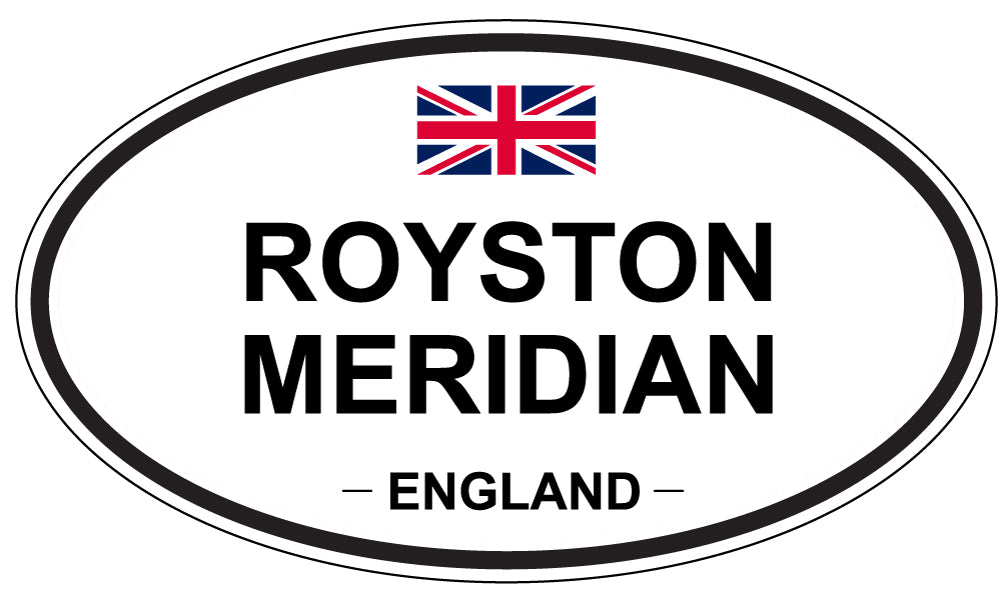 ROYSTON MERIDIAN, England - Oval Magnet