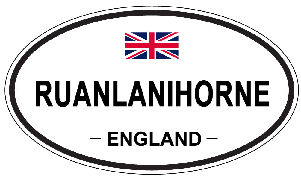 RUANLANIHORNE, England - Oval Magnet