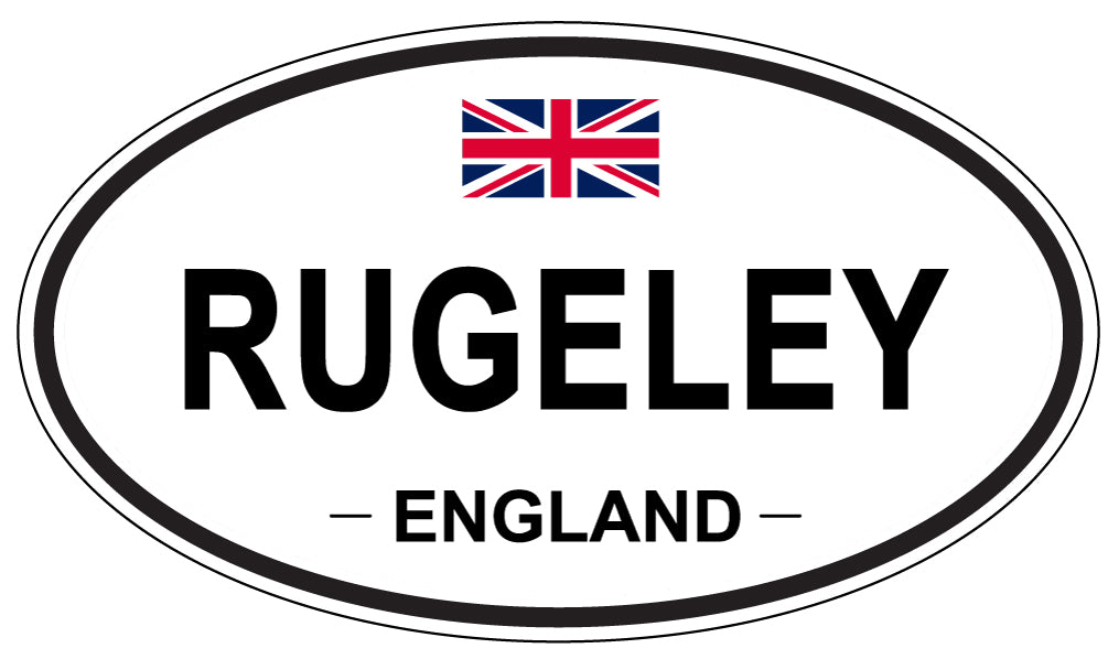 RUGELEY, ENGLAND - Oval Sticker