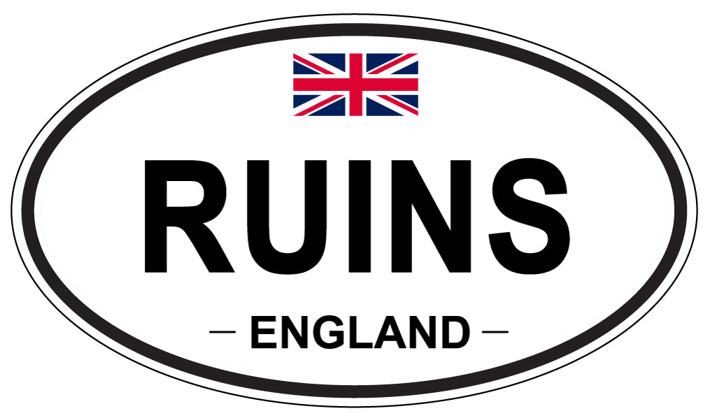RUINS, England - Oval Magnet