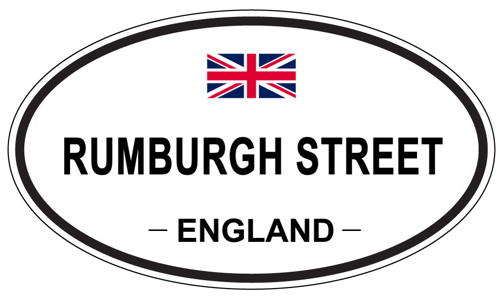 RUMBURGH STREET, England - Oval Magnet