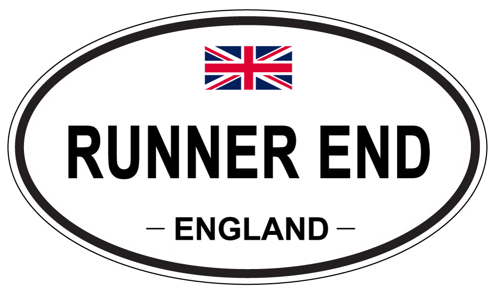 RUNNER END, England - Oval Magnet