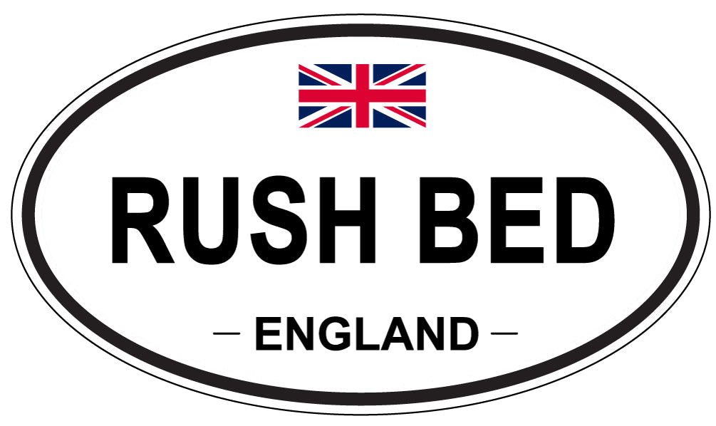 RUSH BED, England - Oval Magnet