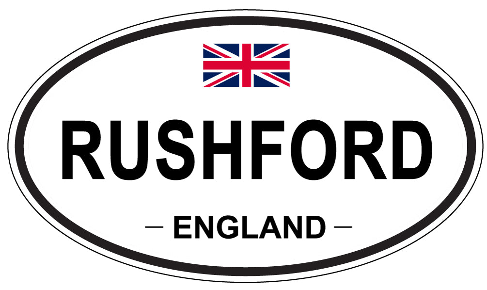 RUSHFORD, ENGLAND - Oval Sticker