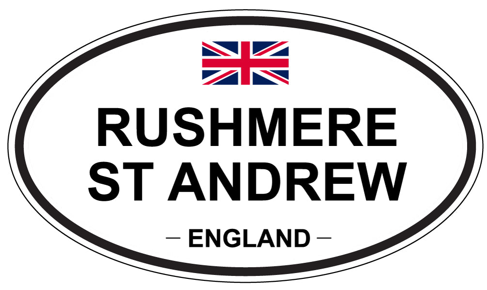 RUSHMERE ST ANDREW, ENGLAND - Oval Sticker
