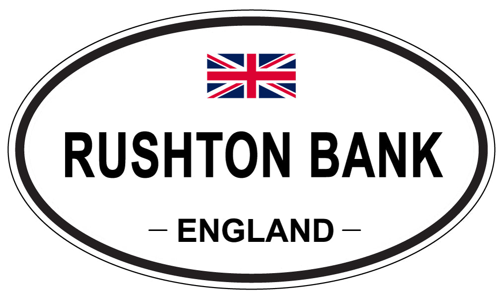 RUSHTON BANK, England - Oval Magnet