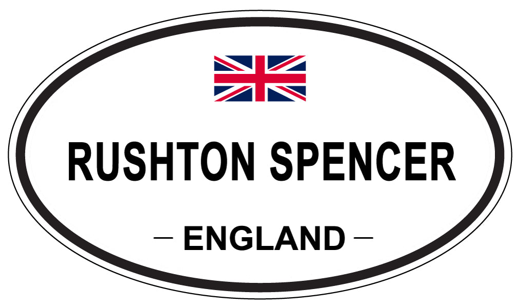 RUSHTON SPENCER, ENGLAND - Oval Sticker