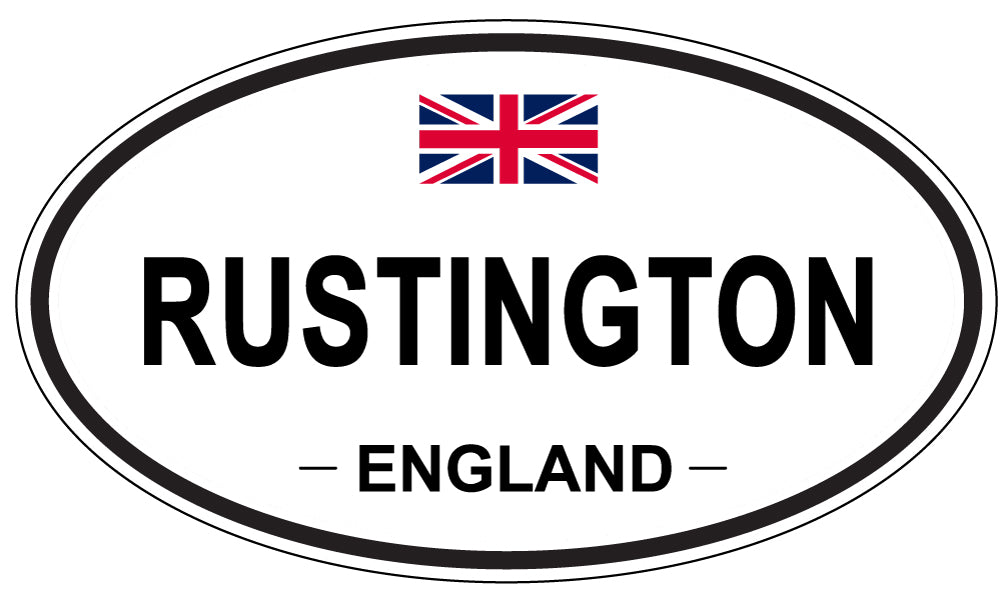 RUSTINGTON, ENGLAND - Oval Sticker