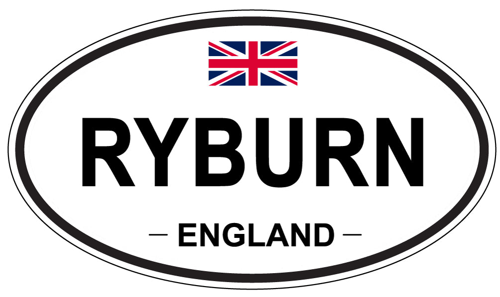 RYBURN, ENGLAND - Oval Sticker