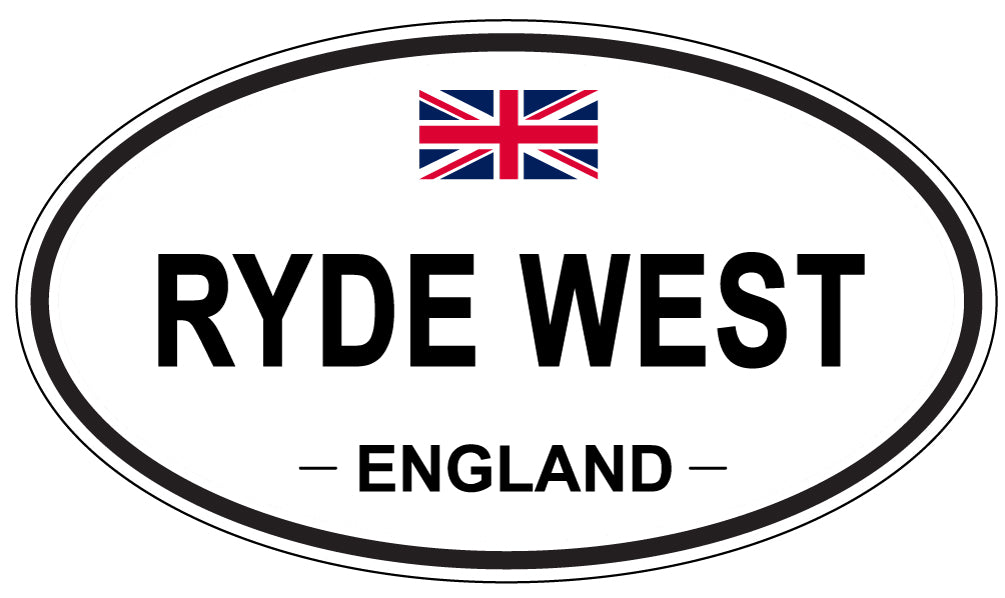 RYDE WEST, ENGLAND - Oval Sticker