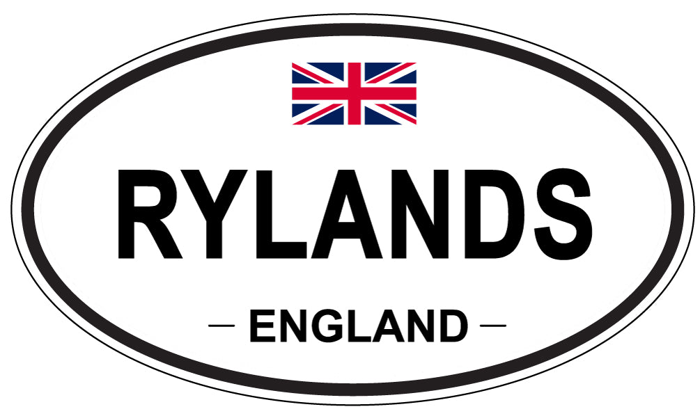 RYLANDS, ENGLAND - Oval Sticker