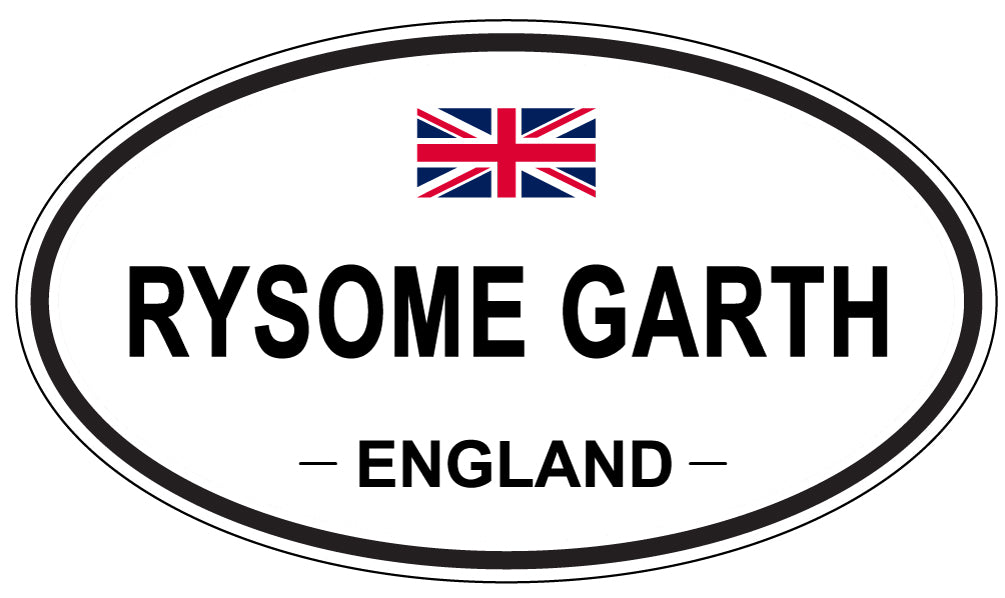 RYSOME GARTH, England - Oval Magnet
