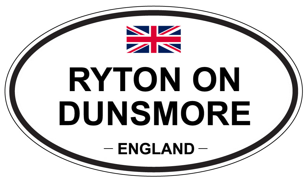 RYTON ON DUNSMORE, England - Oval Magnet