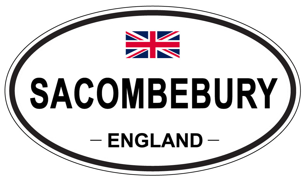 SACOMBEBURY, ENGLAND - Oval Sticker