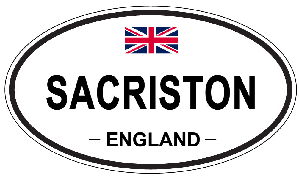 SACRISTON, England - Oval Magnet
