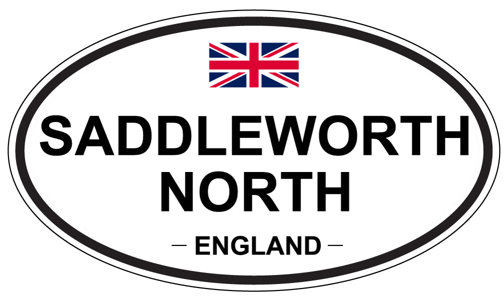 SADDLEWORTH NORTH, ENGLAND - Oval Sticker