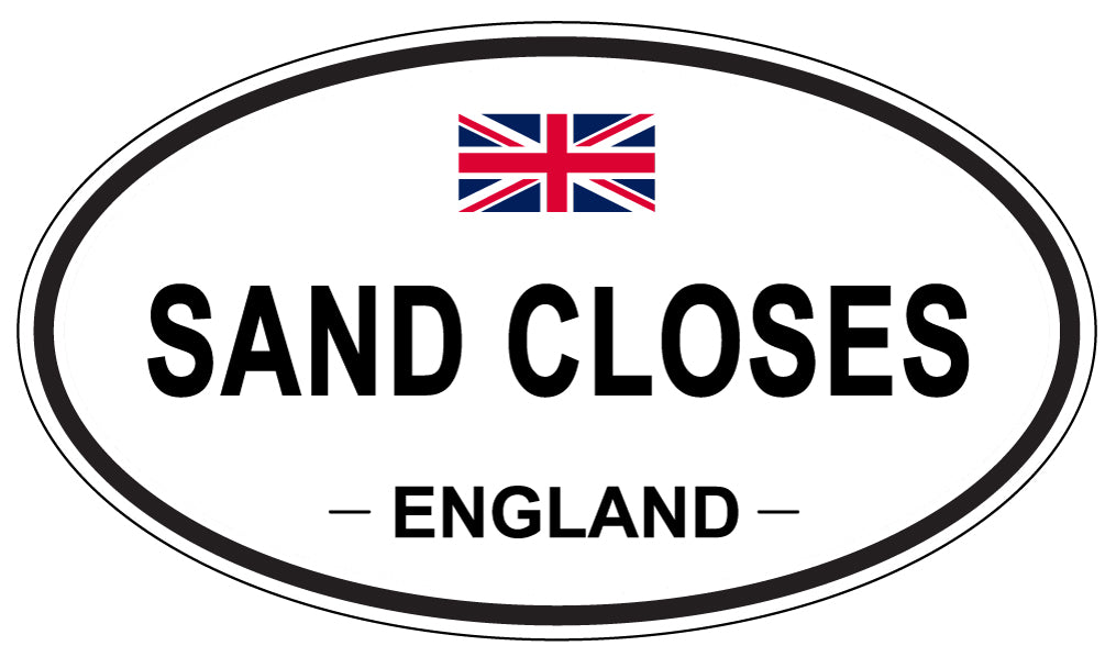 SAND CLOSES, ENGLAND - Oval Sticker