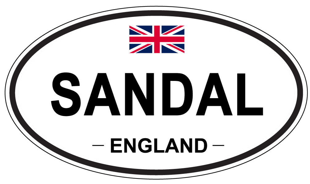 SANDAL, England - Oval Magnet