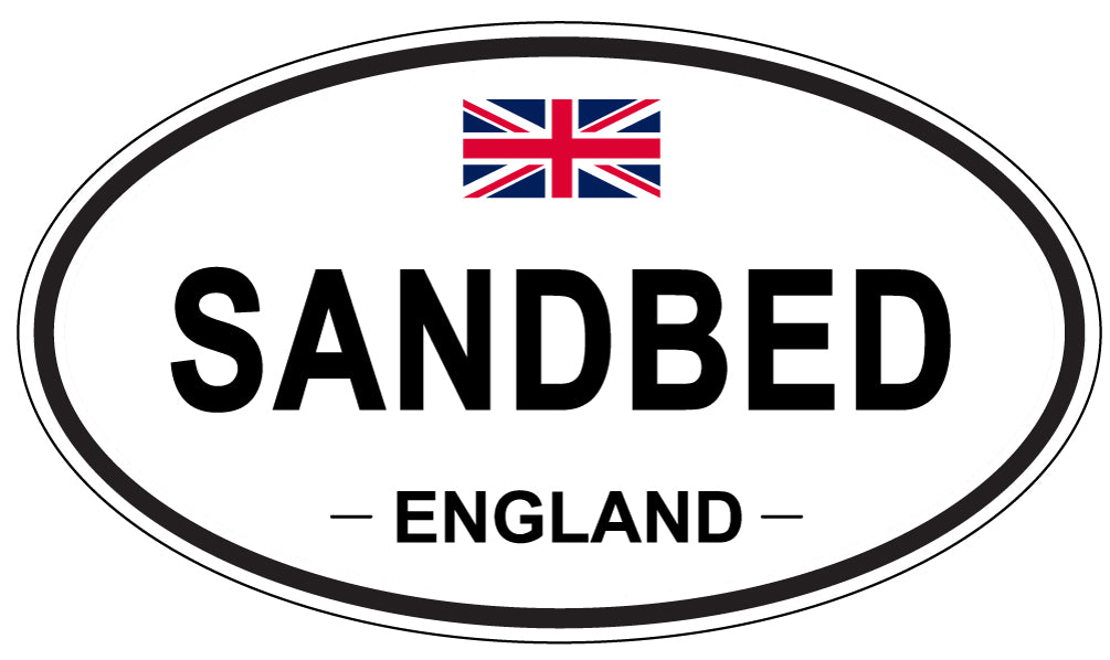 SANDBED, England - Oval Magnet