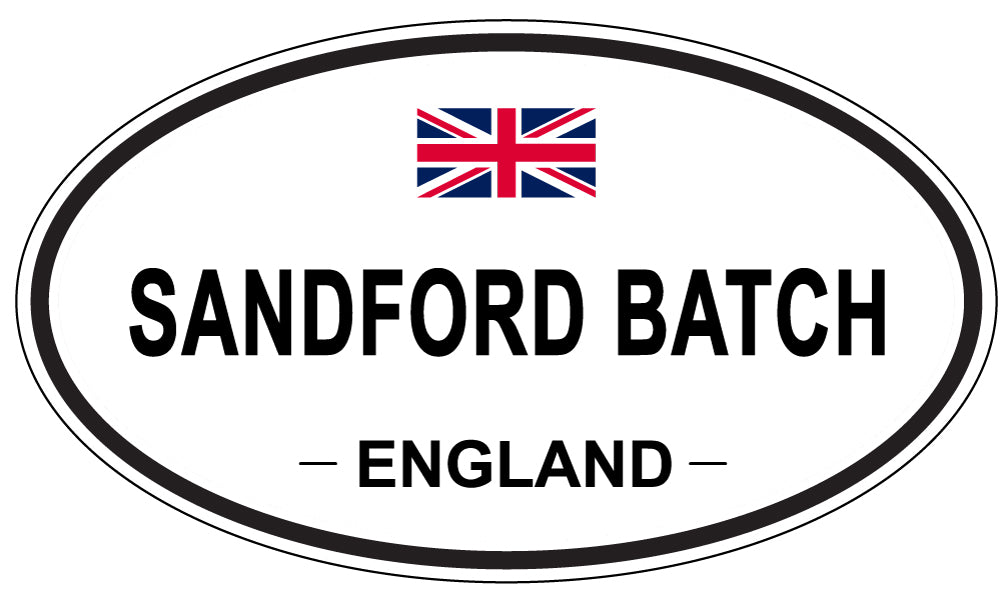 SANDFORD BATCH, ENGLAND - Oval Sticker