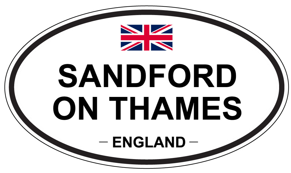 SANDFORD ON THAMES, ENGLAND - Oval Sticker