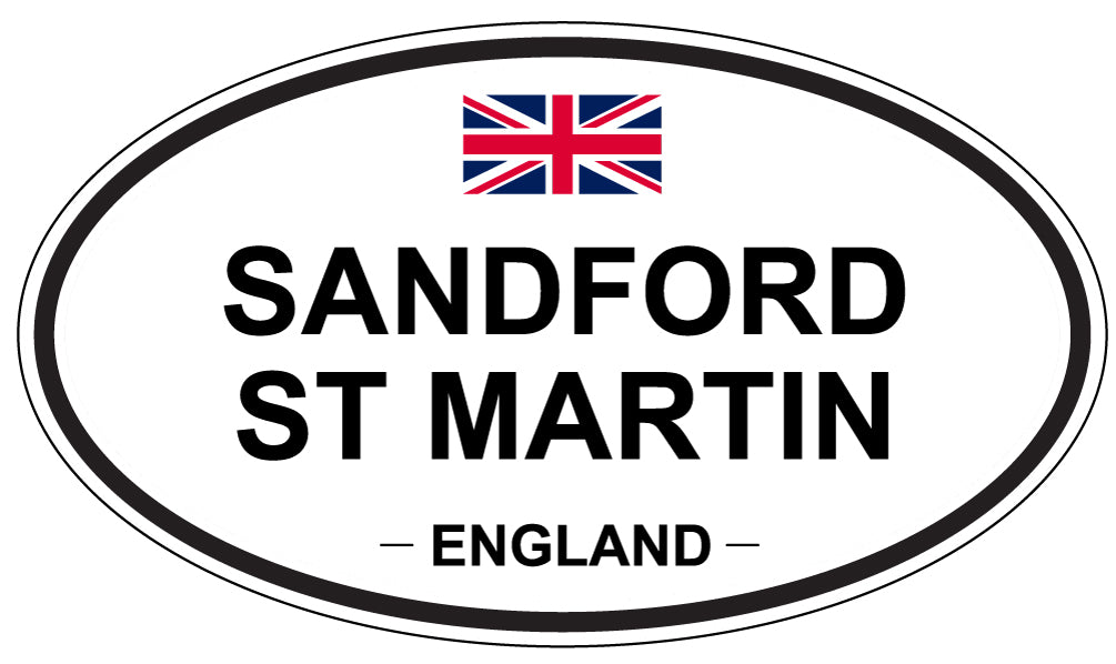 SANDFORD ST MARTIN, England - Oval Magnet