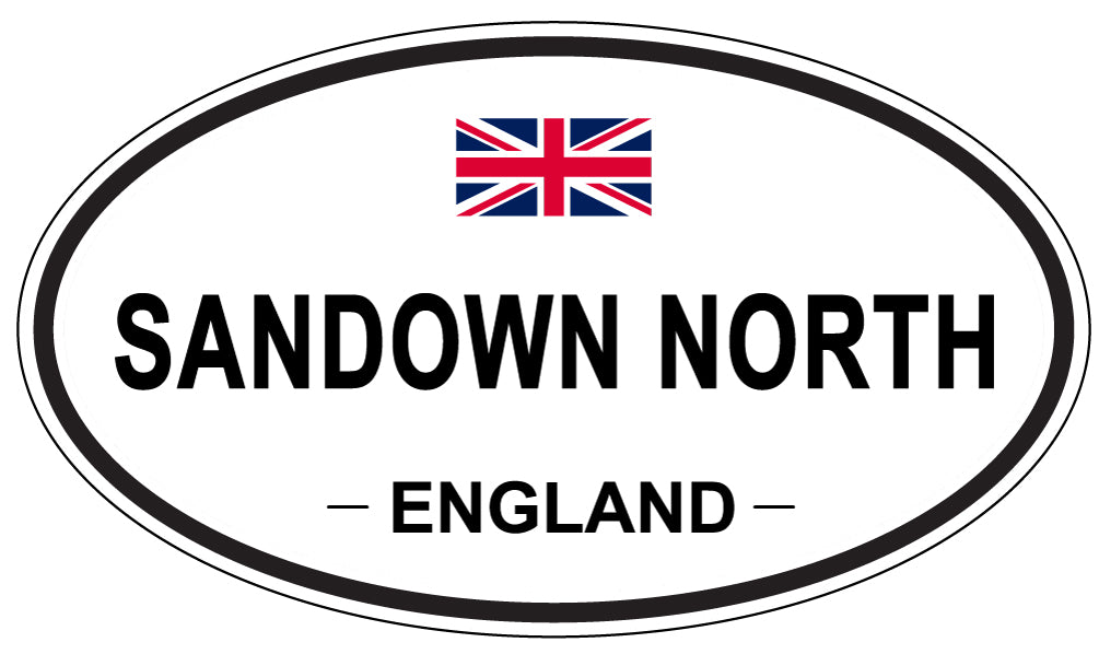 SANDOWN NORTH, ENGLAND - Oval Sticker