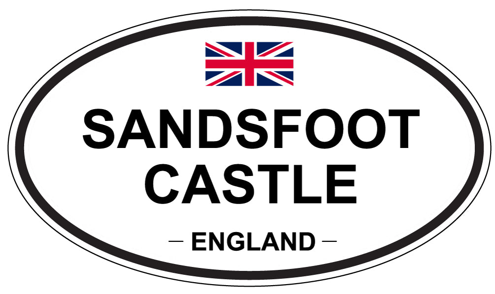 SANDSFOOT CASTLE, England - Oval Magnet