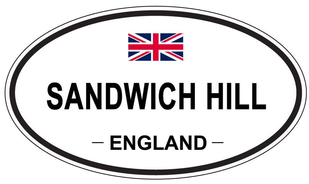 SANDWICH HILL, England - Oval Magnet