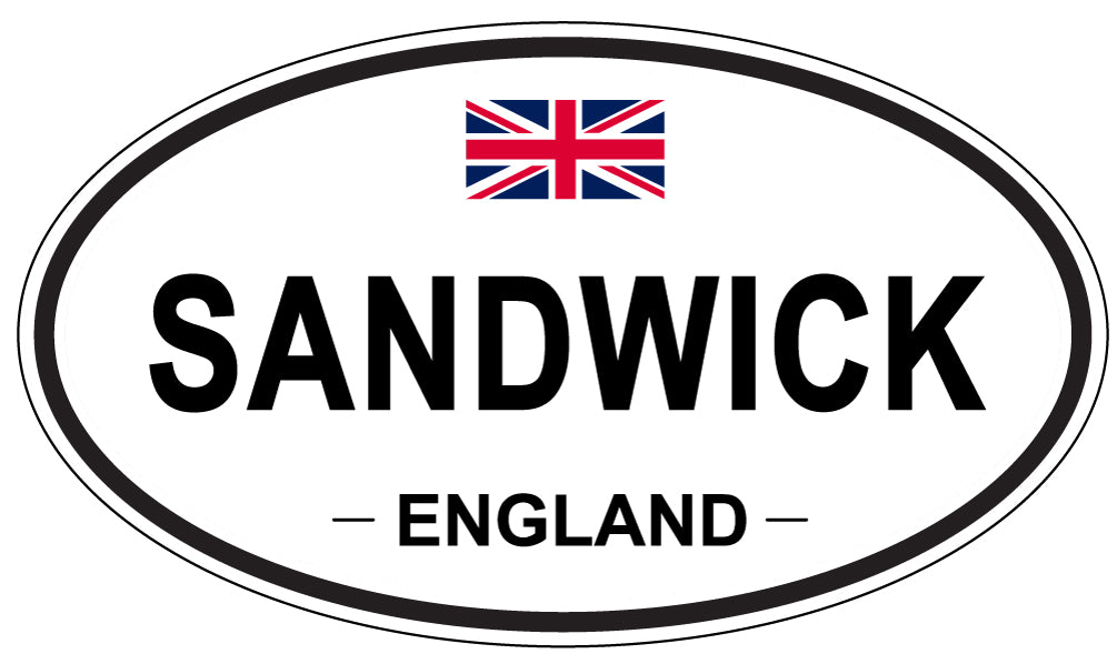 SANDWICK, England - Oval Magnet