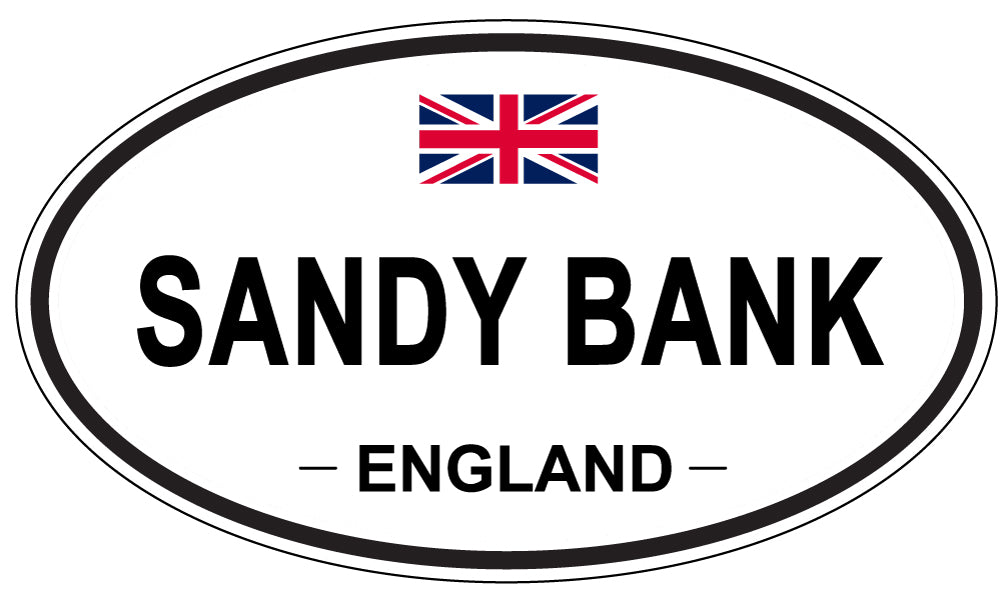 SANDY BANK, England - Oval Magnet