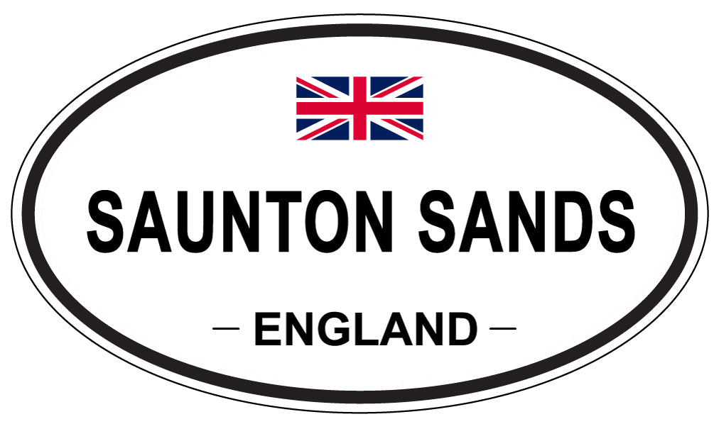 SAUNTON SANDS, England - Oval Magnet