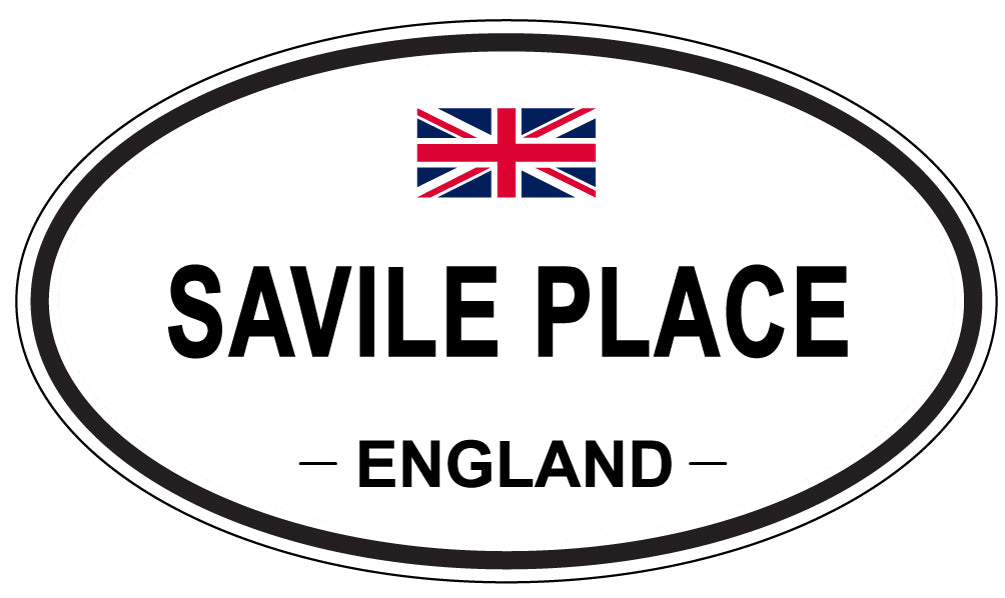 SAVILE PLACE, ENGLAND - Oval Sticker