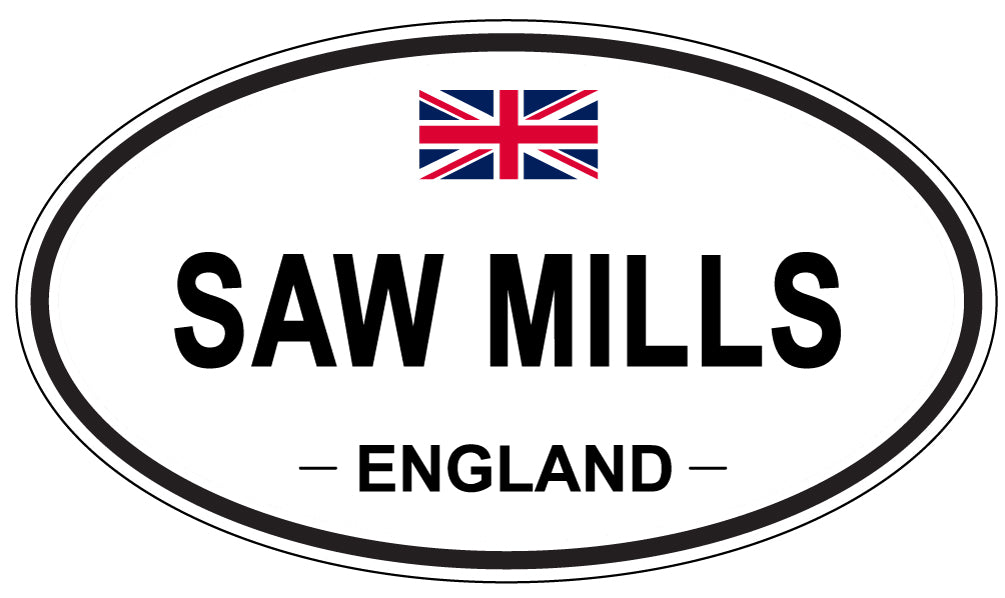 SAW MILLS, England - Oval Magnet