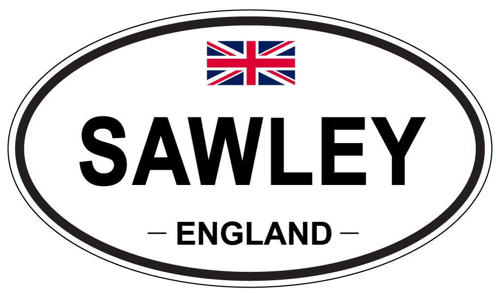 SAWLEY, ENGLAND - Oval Sticker