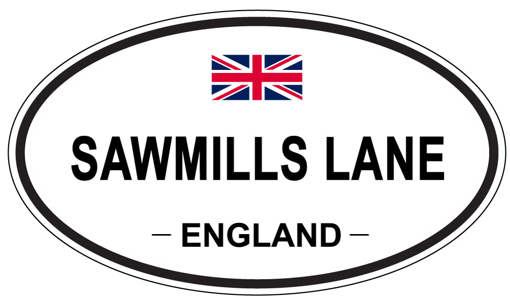 SAWMILLS LANE, England - Oval Magnet