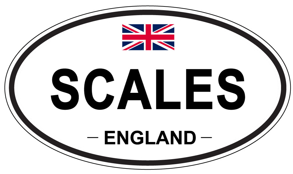 SCALES, ENGLAND - Oval Sticker