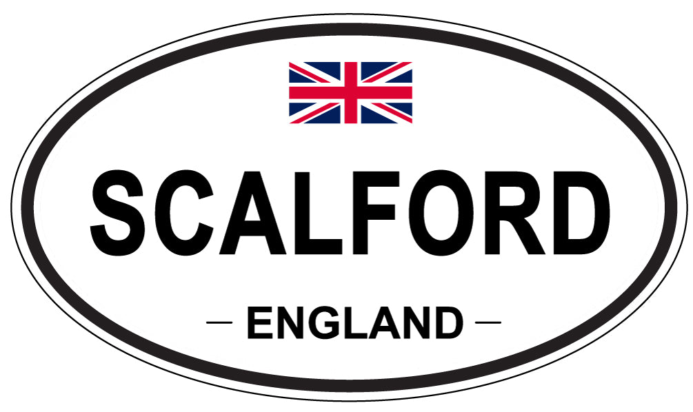 SCALFORD, ENGLAND - Oval Sticker