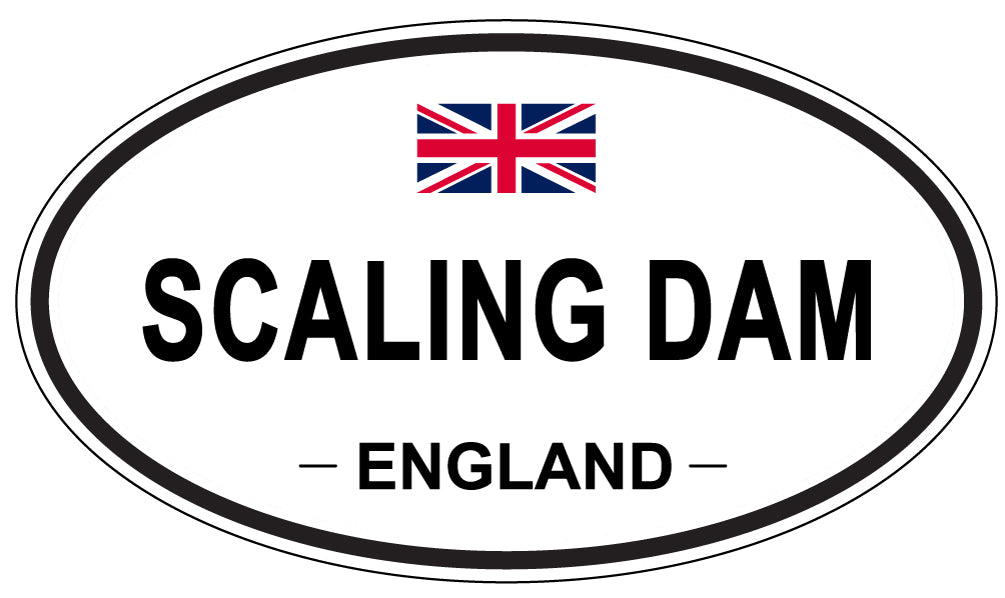 SCALING DAM, ENGLAND - Oval Sticker