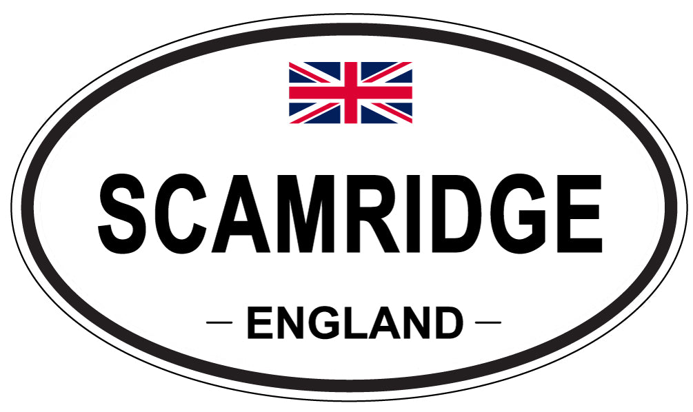 SCAMRIDGE, ENGLAND - Oval Sticker