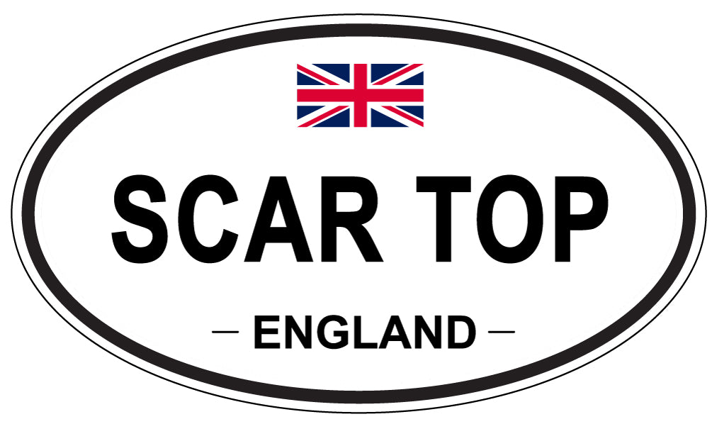 SCAR TOP, ENGLAND - Oval Sticker