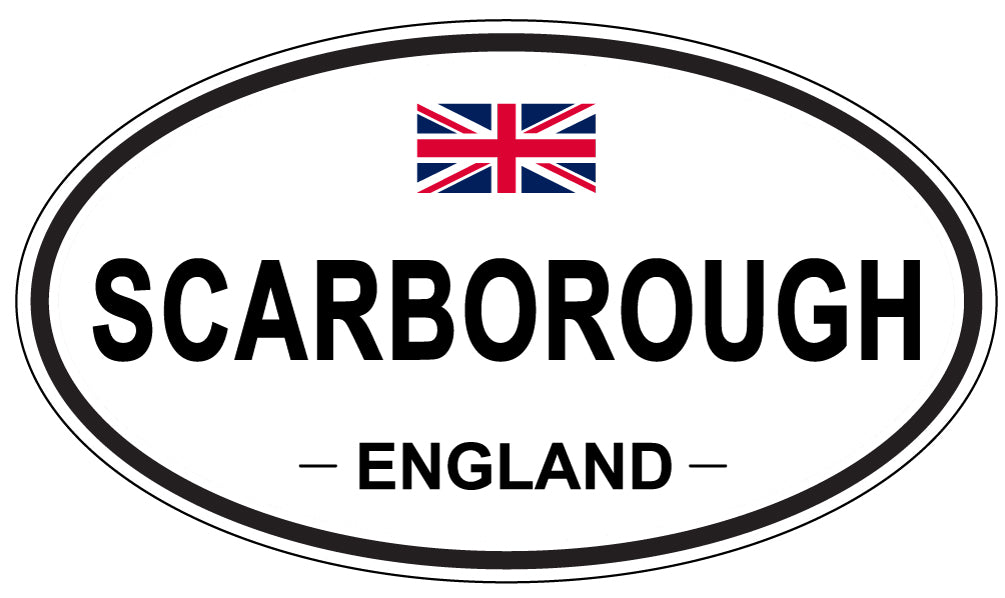SCARBOROUGH, ENGLAND - Oval Sticker