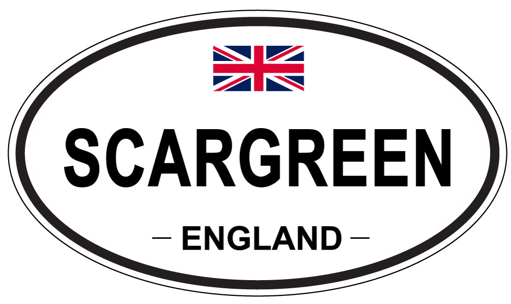 SCARGREEN, ENGLAND - Oval Sticker