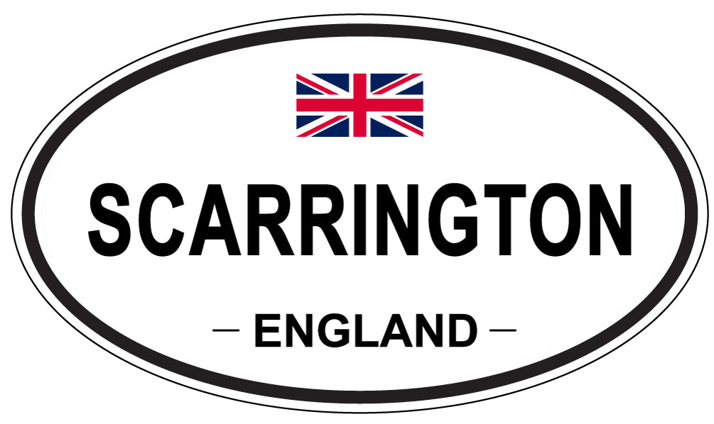SCARRINGTON, ENGLAND - Oval Sticker