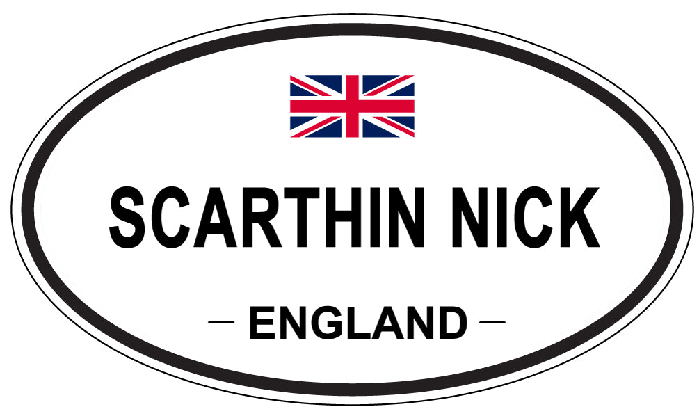 SCARTHIN NICK, ENGLAND - Oval Sticker