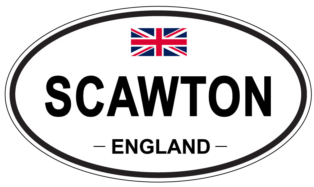 SCAWTON, ENGLAND - Oval Sticker