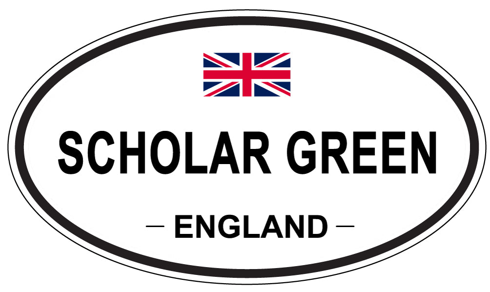SCHOLAR GREEN, ENGLAND - Oval Sticker